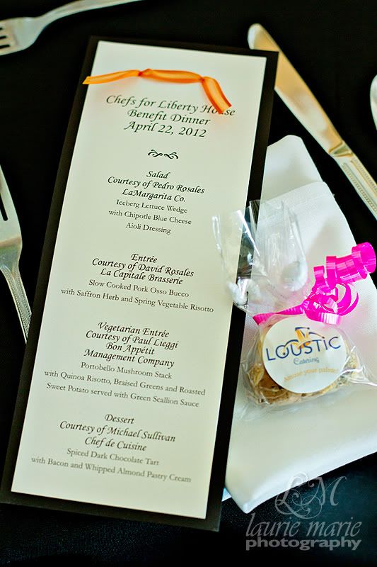 Chefs for Liberty House menu