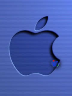 Computer image Blue Apple