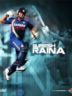 Indian-Cricket-Team  Excited Raina