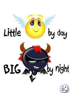 Funny image Little angel big devil