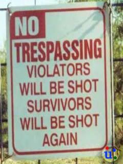 Funny gallery No Trespassing