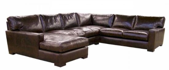 Full House: {leather sofa
