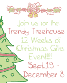 Trendy Treehouse Christmas Event Button