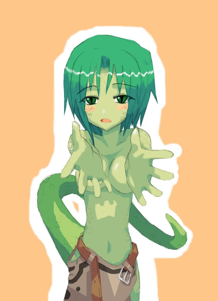 anime lizard girl