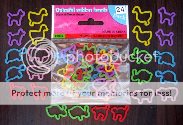 Mini Animal Shaped Rubber Bands Silly Rings Bandz 24  