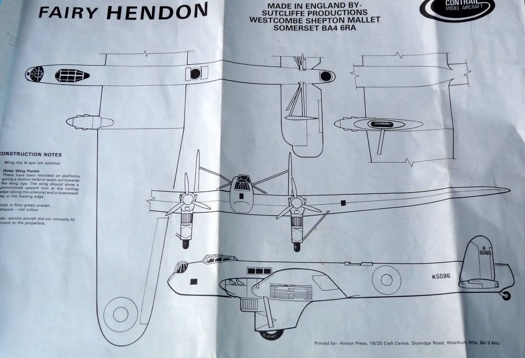 1/72nd Contrail Fairey Hendon - Work in Progress - Aircraft ...